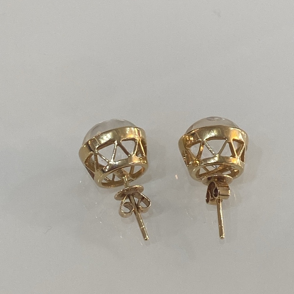 14KT Gold RL signed earrings - Picture 7 of 9